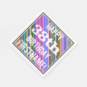 鮮やか, 38カラフル誕生日+名前をカスタムする スタンダードランチョンナプキン (角)