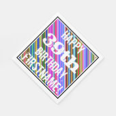 鮮やか, 39カラフル誕生日+名前をカスタムする スタンダードランチョンナプキン (角)