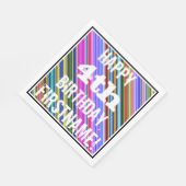 鮮やか, 4カラフルth Birthday +名前をカスタムする スタンダードランチョンナプキン (角)