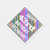 鮮やか, 43カラフル誕生日+名前をカスタムする スタンダードランチョンナプキン (角)