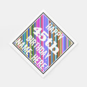 鮮やか, 45カラフル誕生日+名前をカスタムする スタンダードランチョンナプキン (角)