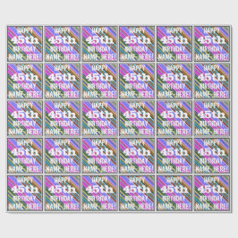 鮮やか, 45カラフル誕生日+名前をカスタムする ラッピングペーパー