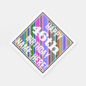 鮮やか, 46カラフル誕生日+名前をカスタムする スタンダードランチョンナプキン (角)