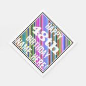 鮮やか, 48カラフル誕生日+名前をカスタムする スタンダードランチョンナプキン (角)