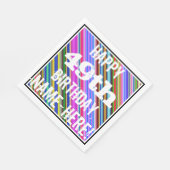 鮮やか, 49カラフル誕生日+名前をカスタムする スタンダードランチョンナプキン (角)