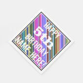 鮮やか, 5カラフル番目の誕生日+名前をカスタムする スタンダードランチョンナプキン (角)