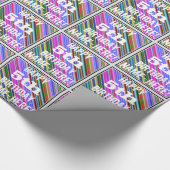 鮮やか, 5カラフル番目の誕生日+名前をカスタムする ラッピングペーパー (角)