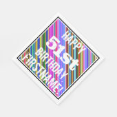 鮮やか, 51カラフル誕生日+名前をカスタムする スタンダードランチョンナプキン (角)