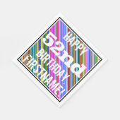 鮮やか、52カラフル番目の誕生日+名前をカスタムする スタンダードランチョンナプキン (角)