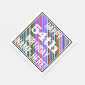 鮮やか, 54カラフル誕生日+名前をカスタムする スタンダードランチョンナプキン (角)