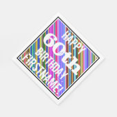 鮮やか, 60カラフル誕生日+名前をカスタムする スタンダードランチョンナプキン (角)