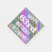 鮮やか, 63カラフル誕生日+名前をカスタムする スタンダードランチョンナプキン (角)