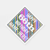 鮮やか, 66カラフル誕生日+名前をカスタムする スタンダードランチョンナプキン (角)