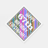 鮮やか, 67カラフル誕生日+名前をカスタムする スタンダードランチョンナプキン (角)