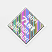 鮮やか, 71カラフル誕生日+名前をカスタムする スタンダードランチョンナプキン (角)