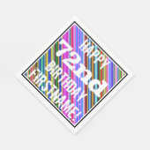 鮮やか、72カラフル番目の誕生日+名前をカスタムする スタンダードランチョンナプキン (角)