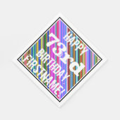 鮮やか, 73カラフル誕生日+名前をカスタムする スタンダードランチョンナプキン (角)