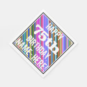 鮮やか, 75カラフル誕生日+名前をカスタムする スタンダードランチョンナプキン (角)