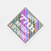 鮮やか, 77カラフル誕生日+名前をカスタムする スタンダードランチョンナプキン (角)