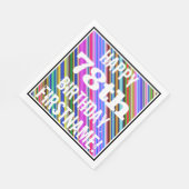 鮮やか, 78カラフル誕生日+名前をカスタムする スタンダードランチョンナプキン (角)