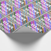 鮮やか, 81カラフル誕生日+名前をカスタムする ラッピングペーパー (角)