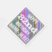 鮮やか、82カラフル番目の誕生日+名前をカスタムする スタンダードランチョンナプキン (角)