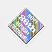 鮮やか, 86カラフル誕生日+名前をカスタムする スタンダードランチョンナプキン (角)