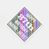 鮮やか, 87カラフル誕生日+名前をカスタムする スタンダードランチョンナプキン (角)