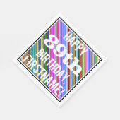 鮮やか, 89カラフル誕生日+名前をカスタムする スタンダードランチョンナプキン (角)