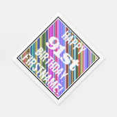 鮮やか, 91カラフル誕生日+名前をカスタムする スタンダードランチョンナプキン (角)