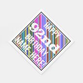 鮮やか, 92カラフル番目の誕生日+名前をカスタムする スタンダードランチョンナプキン (角)