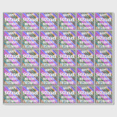 鮮やか, 92カラフル番目の誕生日+名前をカスタムする ラッピングペーパー (フラット)