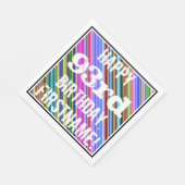 鮮やか, 93カラフル誕生日+名前をカスタムする スタンダードランチョンナプキン (角)