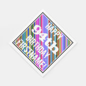 鮮やか, 94カラフル誕生日+名前をカスタムする スタンダードランチョンナプキン (角)