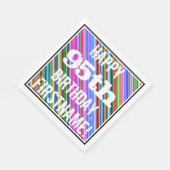 鮮やか, 95カラフル誕生日+名前をカスタムする スタンダードランチョンナプキン (角)