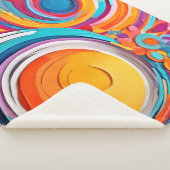 鮮やかBadaistアートカラー シェルパブランケット (3/4)