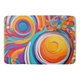 鮮やかBadaistアートカラー バスマット