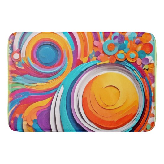 鮮やかBadaistアートカラー バスマット (正面)