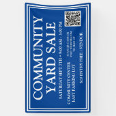 鮮やかBlue Community Yard Saleバナー 横断幕 (縦)