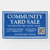 鮮やかBlue Community Yard Saleバナー 横断幕 (横)
