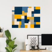 鮮やかGeometric Fusionはっきりした - Wall Art ポスター (ホームオフィス)
