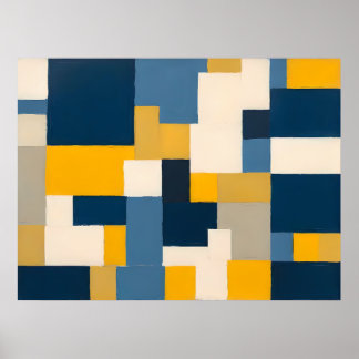 鮮やかGeometric Fusionはっきりした - Wall Art ポスター