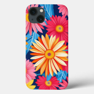 鮮やかGerberaデイジー花植物 iPhone 13ケース
