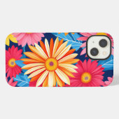 鮮やかGerberaデイジー花植物 iPhoneケース (裏面横)