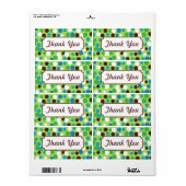 鮮やかGreen Thank You Labels ラベル (フルシート)