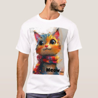 鮮やかHiskersカラフル Cat Art Tee Tシャツ