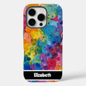 鮮やかImpasto抽象芸術幾何頭が切れる電話 Case-Mate iPhoneケース (裏面)