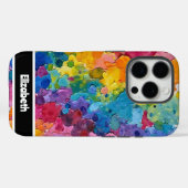 鮮やかImpasto抽象芸術幾何頭が切れる電話 Case-Mate iPhoneケース (裏面 (横))