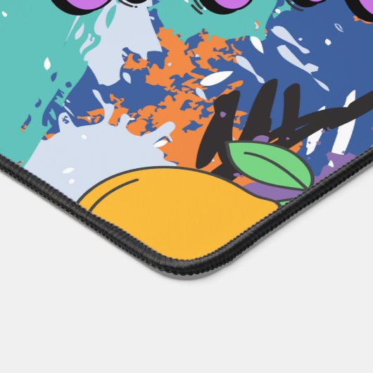 鮮やかl芸術的通りア絵画ートlパープル デスクマット (コーナー)