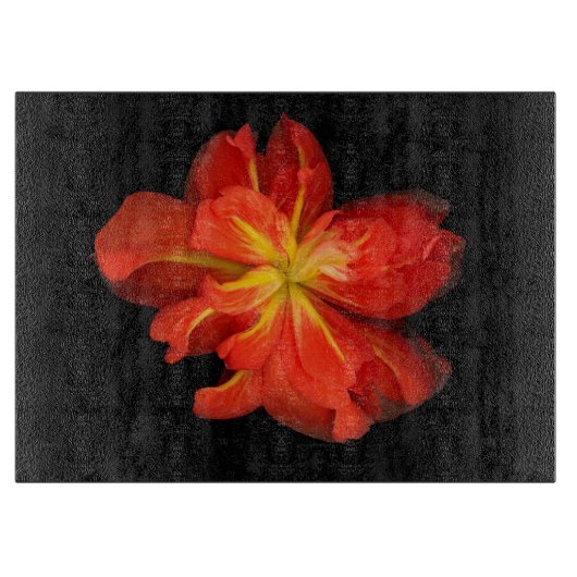 鮮やかOrange Begoniaマクロ カッティングボード (正面)